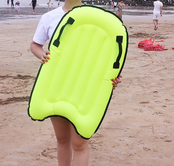 Wholesale ODM swim buoy Inflatable surf bodyboard with handles lightweight swimming floating surfboard aid mat learn to swim
