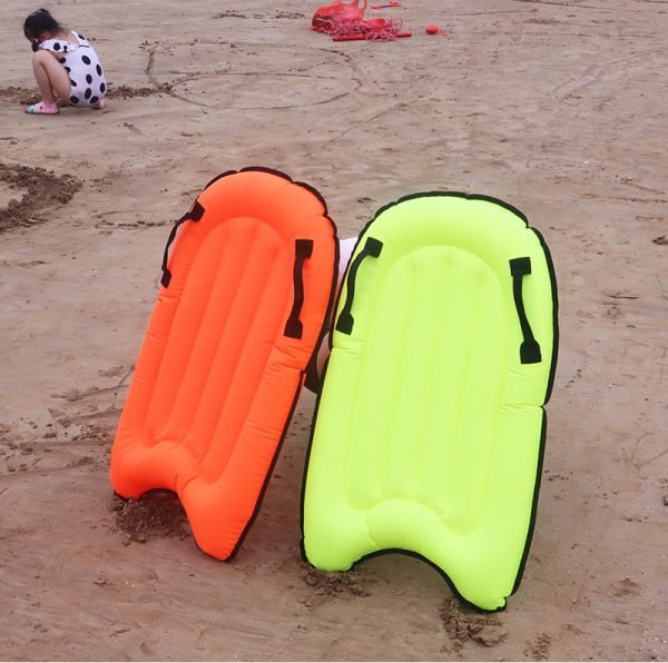 Wholesale ODM swim buoy Inflatable surf bodyboard with handles lightweight swimming floating surfboard aid mat learn to swim